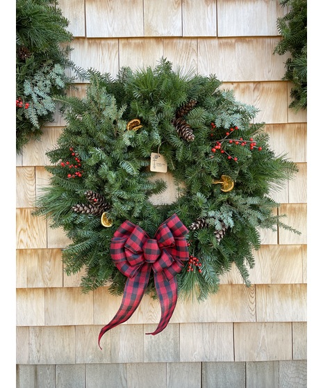 EVERGREEN WREATH - locally made at Omniflora Farm